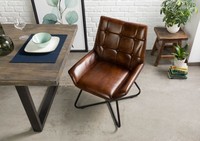 Chaise de salle à manger pivotante moderne en cuir véritable avec base en métal en forme d'araignée, chaise d'appoint rembourrée pour la maison, le restaurant, le café, l'hôtel