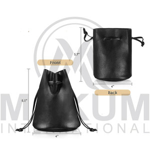 Durable <b>Drawstring</b> Leather Dice <b>Pouch</b> Leather <b>Drawstring</b> <b>Pouch</b> Multifunctional Coin <b>pouch</b> for Men Women - Product Image 2