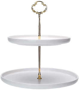Support à gâteau à deux niveaux avec finition hautement polie et table confortable - Product Image 6