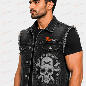 <b>Men's</b> Casual <b>Denim</b> <b>Vests</b> Wholesale Custom Sleeveless Jean <b>Vests</b> High Quality Cotton Western Biker Streetwear Fashion Workwear - Product Image 4