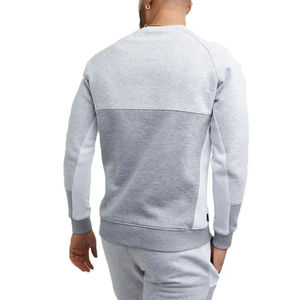 Sudadera de Hombre con Bloques de Color, Cuello Redondo, Corte Regular, Tejido de Algodón, Informal, para Otoño, Transpirable, con Estampado Frontal - Product Image 3