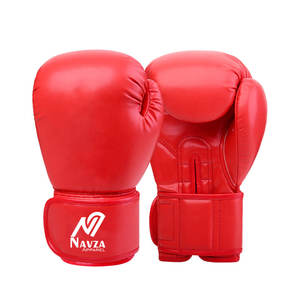 Gants de boxe en cuir PU en gros, vente directe d'usine, gants de boxe professionnels - Product Image 1