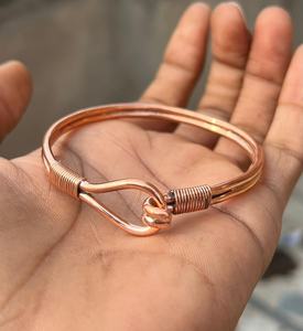 Pulseras Unisex de Cobre Puro y Ágata Hechas a Mano, Brazalete Magnético Único de Cobre Martillado - Product Image 3