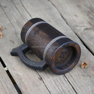 Mug à café en bois bio, produit d'exportation de haute qualité d'Inde, design artisanal éco-responsable pour les boissons - Product Image 4