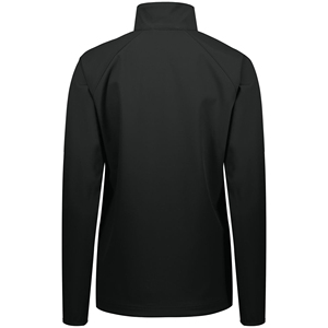 Chaqueta Soft Shell Negra para Mujer, Cierre de Cremallera, Cuello Alto, Resistente al Viento, Corte Regular, Ropa de Otoño para Exteriores, Material de Poliéster - Product Image 3
