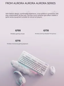 Nouveau Logitech G715 Aurora clavier mécanique sans fil trois modes Rgb rétro-éclairage e-sports jeu 87 touches clavier ergonomique - Product Image 6