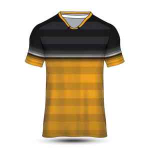 Chemises en coton à manches courtes personnalisées avec logo, style rugby et golf, chemises rayées pour femmes - Product Image 6