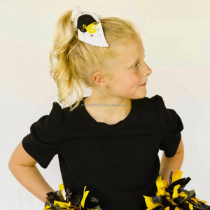 Élastique à cheveux personnalisé en forme de casque de football perlé, fait main, réglable, brodé, pour femme, attache-queue de cheval - Product Image 5