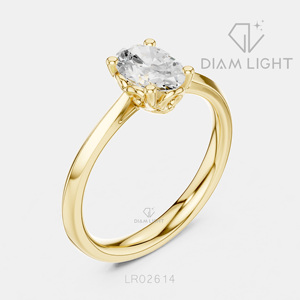Bague de fiançailles en or blanc 14 carats avec diamant de laboratoire certifié IGI, taille ovale 0,72 carat, bijoux fins - Product Image 6