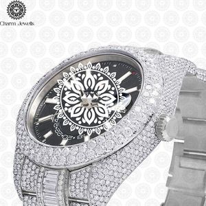Charm Jewells Luxury Stainless Steel Tonneau <b>Watch</b> 42mm Analog Quartz Sapphire Crystal Luminous Unisex Fashion - Product Image 3