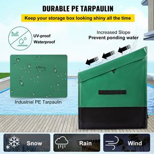 Contenitore da Esterno Impermeabile in PE da 100 Galloni con Telaio Zincato, Protezione per Tutte le Stagioni, Portatile per Ogni Condizione Meteorologica - Product Image 3