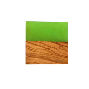 Custom Home Decor <b>Drink</b> Pads Luxury Epoxy Resin and Olive Wood Square <b>Coaster</b> Mat European Style Embossed Design - Product Image 4