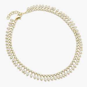 Tobillera de Diamantes de Oro Sólido de 14k y 18k, Ajustable, de 10 Pulgadas, con Colgantes de Corte Redondo, Diamantes Cultivados en Laboratorio, Cadena de Pie Solitaria, Joyería de Lujo para Mujer - Product Image 1