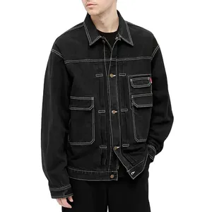 Wholesale High Quality Solid Color Jeans <b>Denim</b> <b>Jacket</b> for <b>Men's</b> Breathable Fashion <b>Men</b> <b>Denim</b> <b>Jackets</b> - Product Image 5