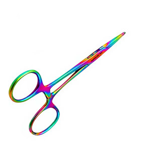 Pinza Hemostática Mosquito de 5 Pulgadas, Recta, Multicolor Arcoíris de Titanio, Acero Inoxidable de Grado Alemán, Pinza Quirúrgica Hemostática - Product Image 3
