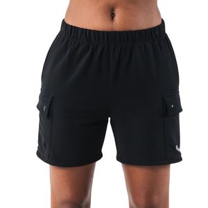 Shorts cargo noirs pour femmes, coupe décontractée, multi-poches, légers, pour la randonnée, l'entraînement, la gym, les sports et les activités de plein air - Product Image 4