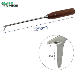 Osteotomes chirurgicaux Hasni Y-57 à lame en L avec manche en bois, couteau à os orthopédique, instruments chirurgicaux en acier inoxydable - Product Image 1