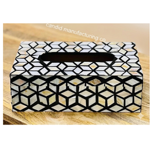 Caja Porta Servilletas Rectangular con Incrustaciones de Madreperla, Color y Logotipo Personalizables, Multiusos, Hecha a Mano - Product Image 6