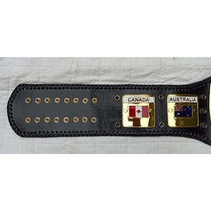 Premium Custom Champion Title Belt Wrestling Boxing MMA Championship Leather Strap Gold <b>Metal</b> <b>Plates</b> OEM Logo Branding Factory - Product Image 4