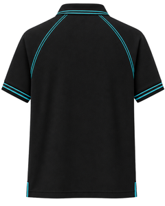 Camiseta Polo Personalizada para Hombre, Color Negro Cian, Estilo Casual, Manga Corta, Transpirable, Mezcla de Algodón, para Golf, Ropa de Verano - Product Image 2