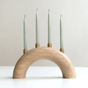 Rustic <b>Wooden</b> Candle Holder for <b>Mantel</b> <b>Shelf</b> and Console Table Decoration - Product Image 5
