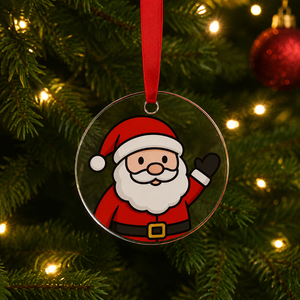 Customizable Clear Acrylic Christmas Ornament with Personalized Text <b>Hanging</b> Tree Decoration Holiday Gift Souvenir - Product Image 4