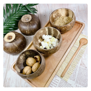 OFERTA ESPECIAL: TAZÓN HECHO A MANO DE CÁSCARA DE COCO, NATURAL, ECOLÓGICO, REUTILIZABLE, PARA COCINA Y COMEDOR - Product Image 2