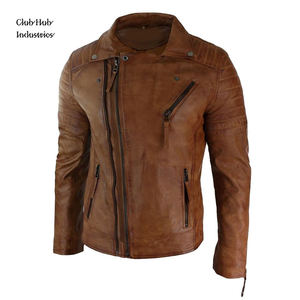 Chaqueta de Cuero para Hombre, Tendencia de Moda, Chaqueta de Cuero Vacuno Premium para Invierno, Chaqueta de Cuero Vacuno Premium para Hombre, Elegante y de Alta Calidad - Product Image 1