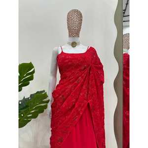 Robe de soirée prêt-à-porter Lehenga Saree pour un look stylé - Product Image 1