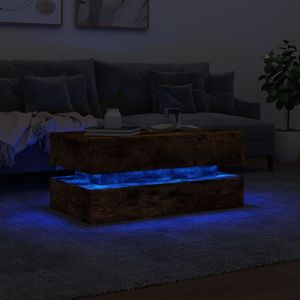 Table basse en bois d'ingénierie en chêne fumé 35,4 x 19,7 x 15,7 po - Product Image 5