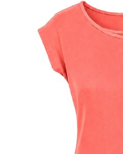 Customized Coral Pink Women Casual T Shirt Floral Ring Neck Short Sleeve Summer Fashion Soft Stretch Ladies Tee Blouse <b>Top</b> Wear - Product Image 3
