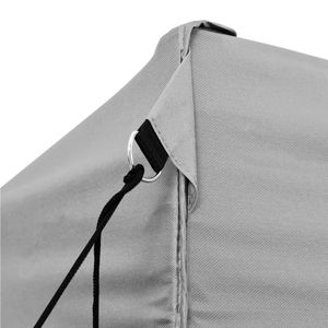 Tente de fête pliable en Oxford 600D anthracite avec revêtement en PVC 10 x 20 pieds - Product Image 4