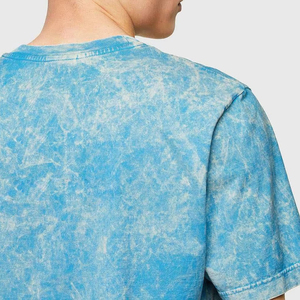 Camisetas de Hombre 2026, Azules con Efecto Tie-Dye, Manga Corta, Lavado Ácido, Corte Regular, 100% Algodón Tejido, Ecológicas, Transpirables, Cuello Redondo - Product Image 6