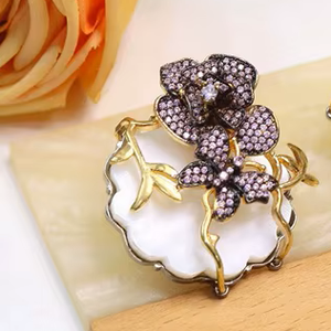 Pendientes de Moda con Acabado Plateado y Circonitas, Pendientes con Aspecto de Piedra para Mujer, para Looks de Noche, para Fiestas, Moda - Product Image 2