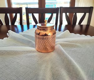 Traditional Copper Utility <b>Jar</b> Handmade Storage Canister Food Container Kitchen Vessel Dry Fruit Box Tea Coffee <b>Spice</b> Holder - Product Image 4