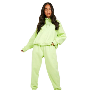 Women Tracksuit Premium Cotton Blend <b>Hoodie</b> And Pants Set Soft Touch Fabric Comfortable <b>Workout</b> Lounge And Daily Wear OEM ODM - Product Image 6