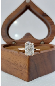 2 carat Women's Rose Gold Cushion Brilliant Cut Diamond Solitaire Engagement <b>Ring</b> Classic Style Diamond Jewelry luxury - Product Image 5