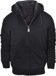 Sweat à capuche zippé personnalisé pour homme en molleton épais, mélange polyester/coton, respirant, écologique, coupe classique, hiver - Product Image 5