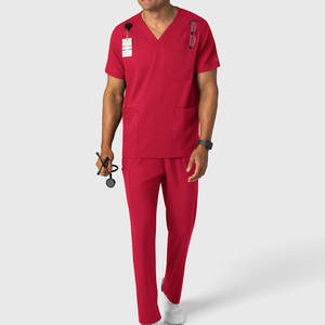 Meilleures ventes Prix de gros Élégant Spandex extensible dans les 4 sens Grande taille Tenues d'infirmières et uniformes médicaux pour hommes - Product Image 6