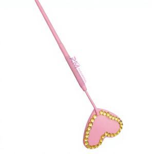 Pink Heart Shape Handheld <b>Mirror</b> With Gold Stone And Diamond Grip Handle Single Side Used <b>Makeup</b> <b>Mirror</b> Powder Coated Color - Product Image 1