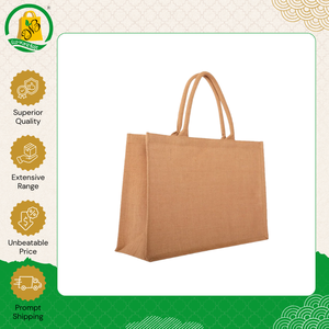 Indian Supplier Selling High Quality Reusable Waterproof Jute Tote Grocery <b>Bag</b> <b>Foldable</b> Geometric Promotional Shopping Tote <b>Bags</b> - Product Image 2