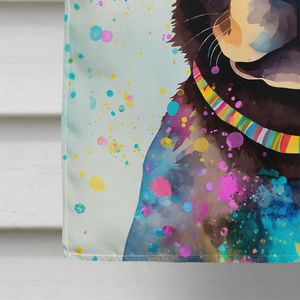 Grand drapeau de maison en polyester multicolore pour Labrador Hippie Dawg, mât de manche de porche, bannière décorative de cour, tenture murale - Product Image 4