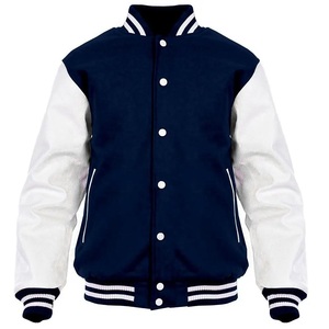 Men's <b>Red</b> Varsity Jacket White Sleeves Button Closure Casual Autumn Wear Fleece Lining Polyester Cotton <b>Material</b> - Product Image 5