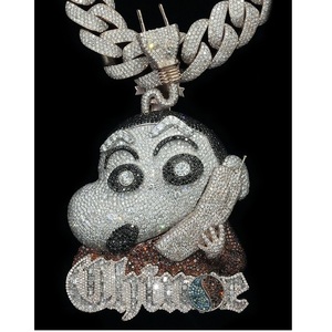 Joyería Hip Hop de Lujo, Colgante con Letra de Diamante de Corte Brillante VVS Moissanite, Perla de Agua Dulce, Plata de Ley, para Hombres y Mujeres, para Fiestas - Product Image 2