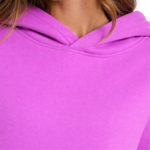 Sudadera con capucha para mujer, de color liso, cómoda, de forro polar, con bolsillo frontal, de calidad premium, tela suave. - Product Image 4