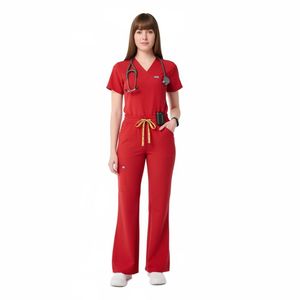 OEM Custom Nurse <b>Scrubs</b> <b>Set</b> Breathable Soft Medical Uniform Comfortable Hospital Workwear <b>Scrub</b> Suit Wholesale Supplier - Product Image 5