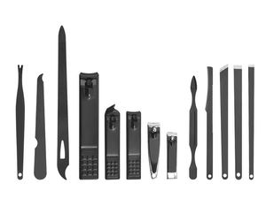 Ensemble de manucure et pédicure 36 pièces pour femmes et hommes, coupe-ongles noirs pour doigts et orteils, ciseaux, kit de toilettage complet, soin du visage et des mains - Product Image 3