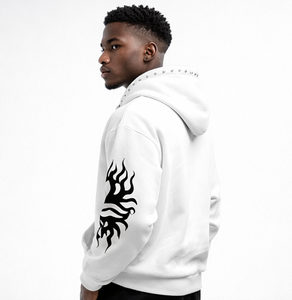 Custom Logo Rhinestone Zip Hoodie Heavyweight 100% Cotton Fleece Sweatshirt Oversized Zip Up Hoodie 2026 - Product Image 4