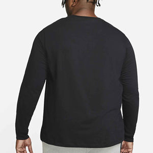 เสื้อยืดแขนยาวผู้ชายคุณภาพสูง โพลีเอสเตอร์/คอตตอน ระบายอากาศดี ดีไซน์เรียบง่าย สำหรับขายส่ง รับผลิตแบบ OEM - Product Image 5