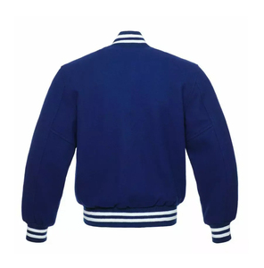 OEM Custom Men's <b>Leather</b> Sleeve Patch Chenille Embroidery Streetwear Letterman Varsity <b>Jacket</b> Front Logo Two Colors for <b>Winter</b> - Product Image 2